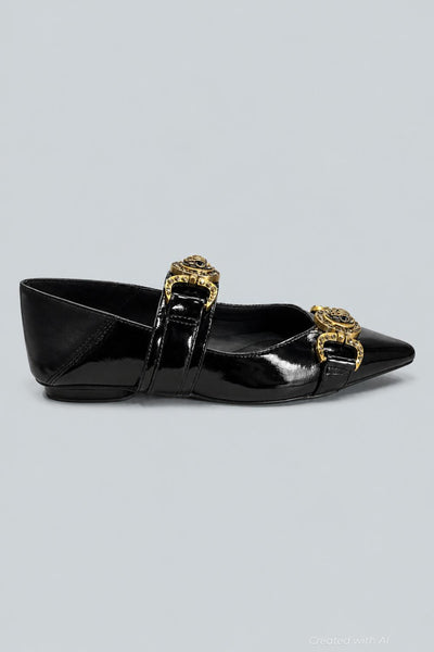 Women’s Mansion Pointed Flats - Black - 6 - Flats