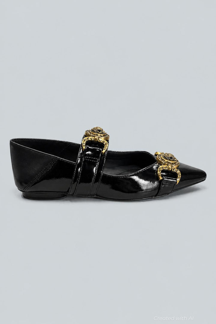 Women’s Mansion Pointed Flats - Black - 6 - Flats
