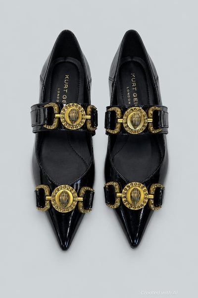 Women’s Mansion Pointed Flats - Black - 6 - Flats