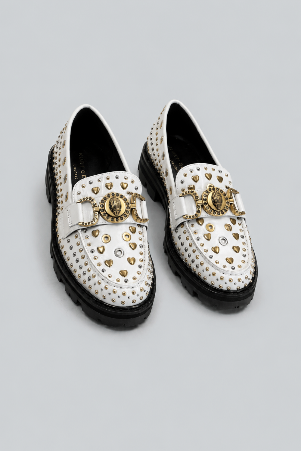 Women’s Mansion Studded Loafer Flats - Open White - 7 - Loafers