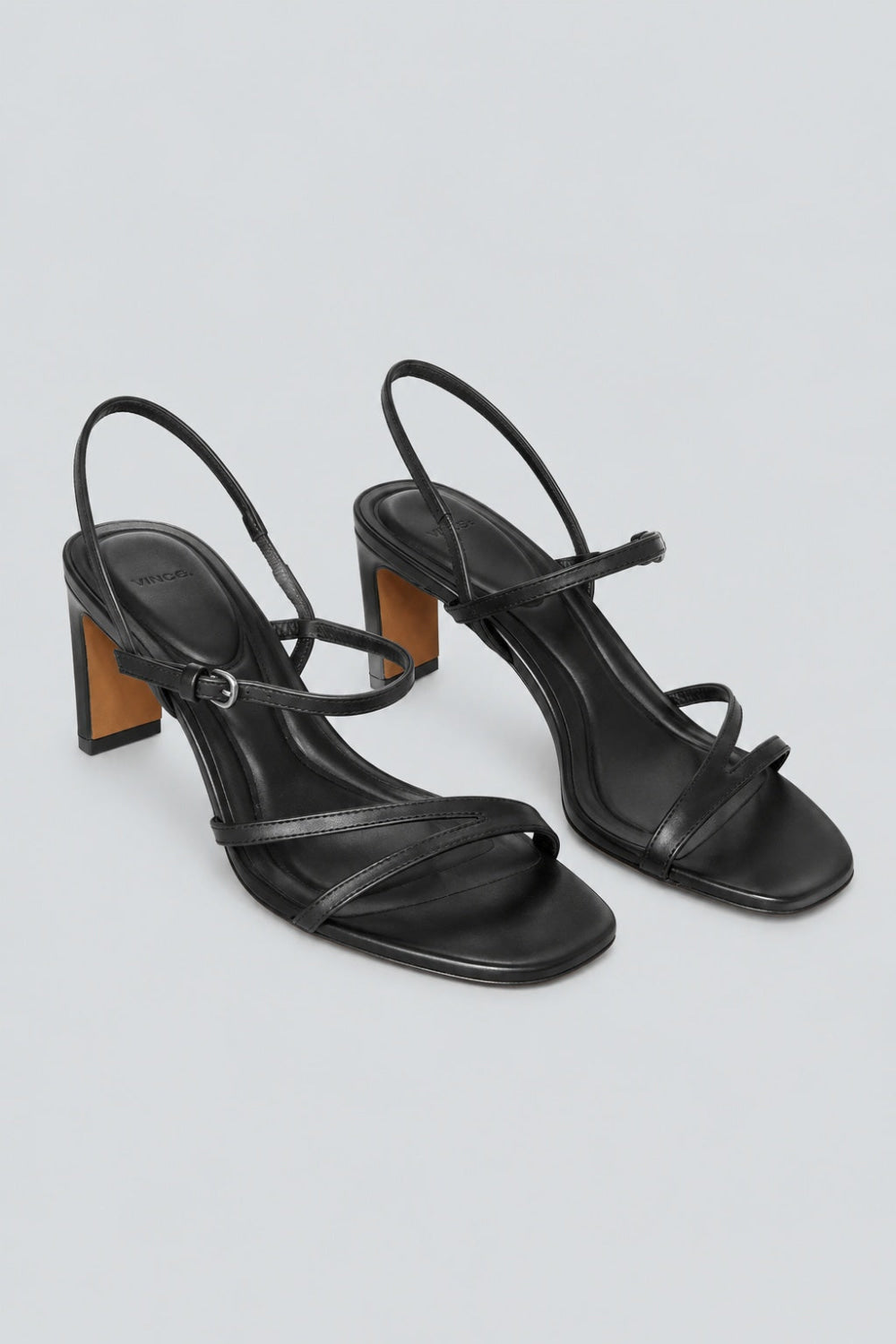 Women’s Marcela Leather Heeled Sandal - Black - 8 - Sandals