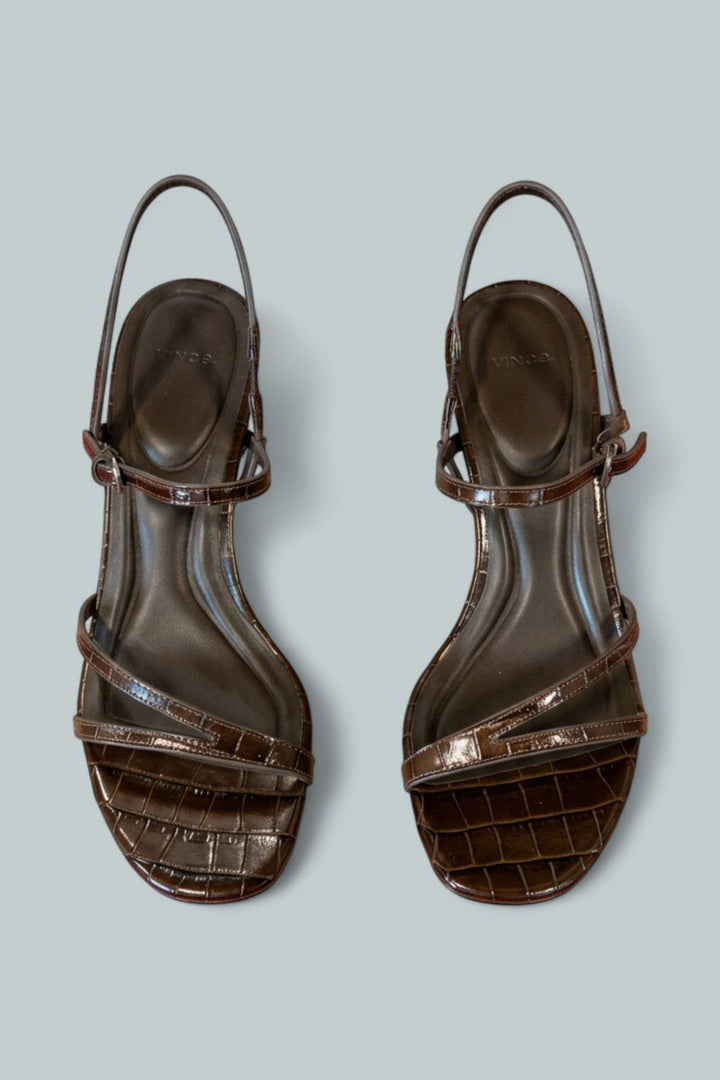 Women’s Marcela Mid Heel Sandals - Cacao Brown - 7 - Sandals