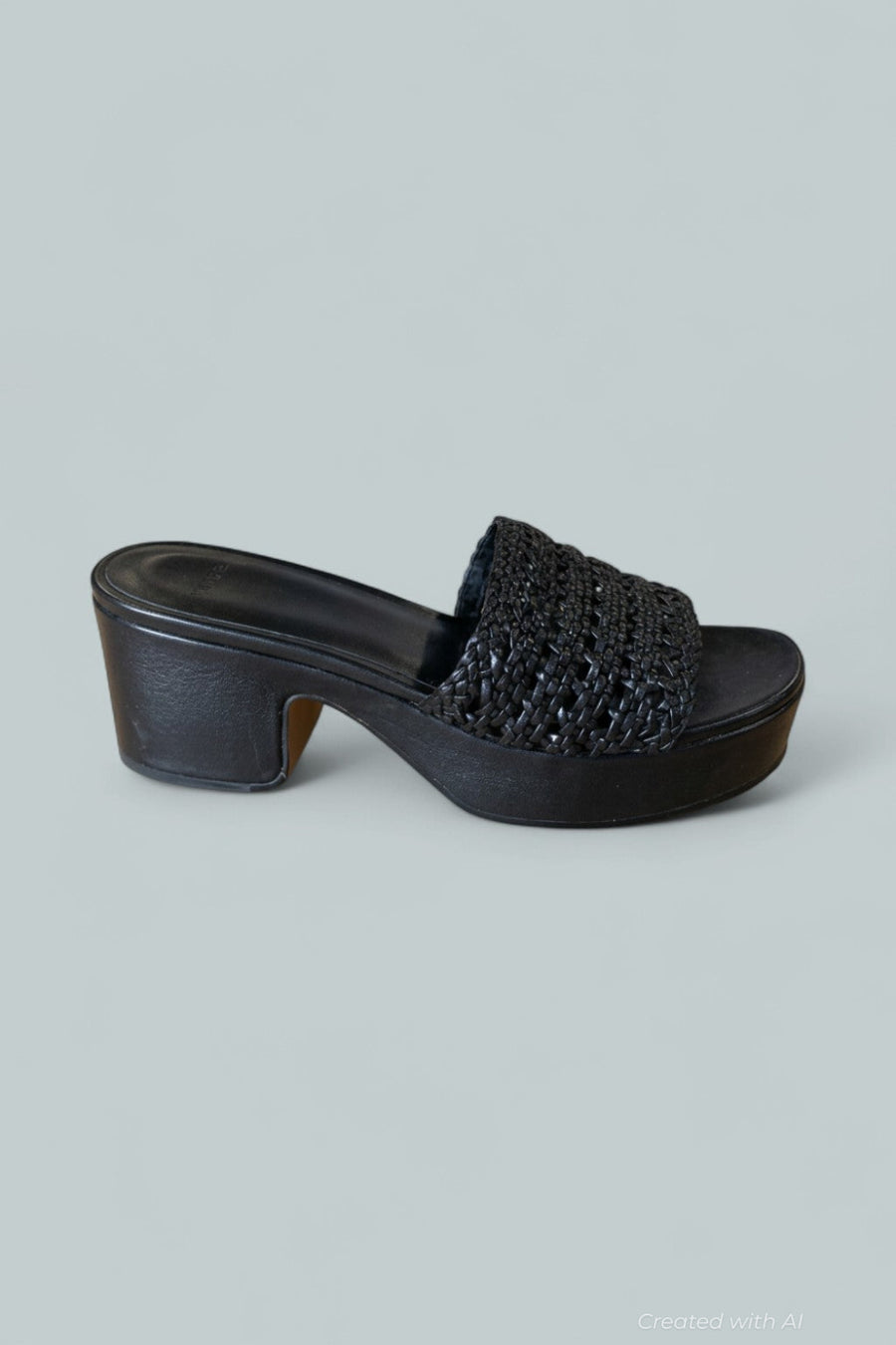Women’s Margo Woven Sandals - Black Leather - 6 - Sandals