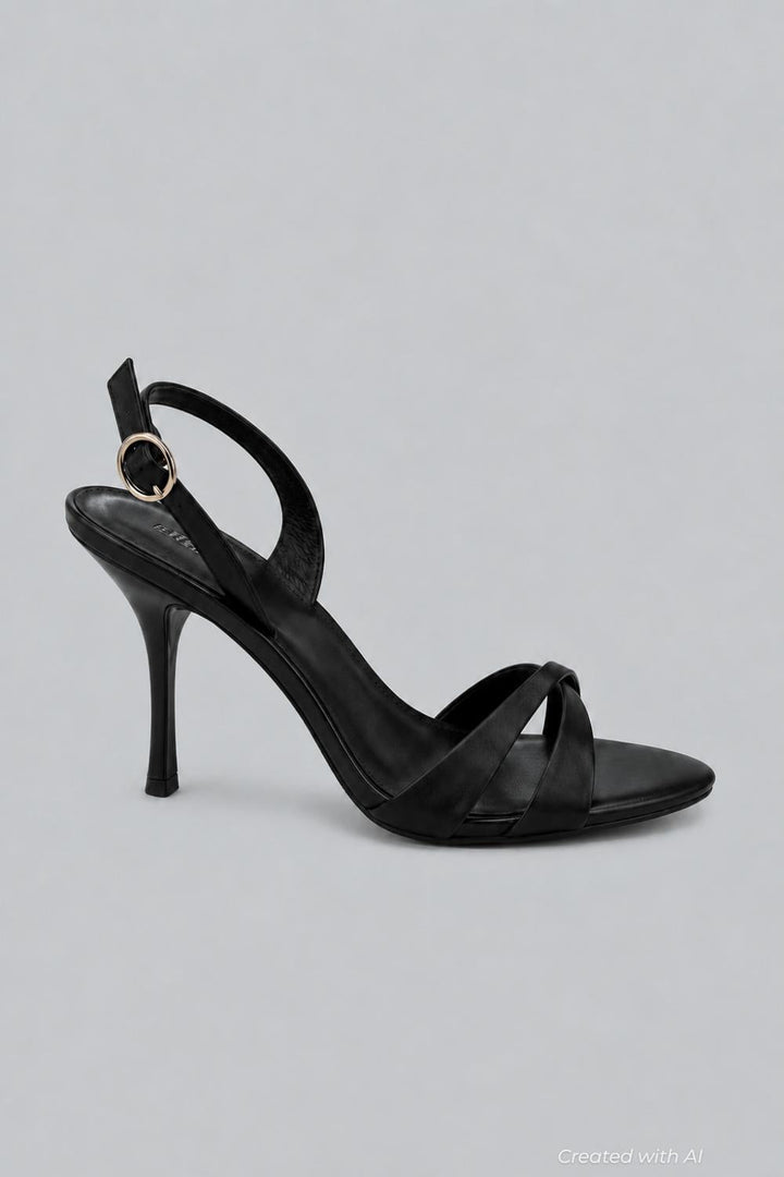Women’s Marielle Slingback Sandals - Black Satin - Slingback