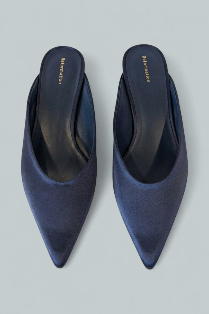 Women’s Marilyn Mule Wedge Pumps - After Hours Satin - Sandals