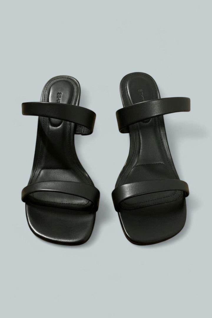 Women’s Marion Embellished Heel Slides - Black/Gold - 8 US / 38 EU - Sandals