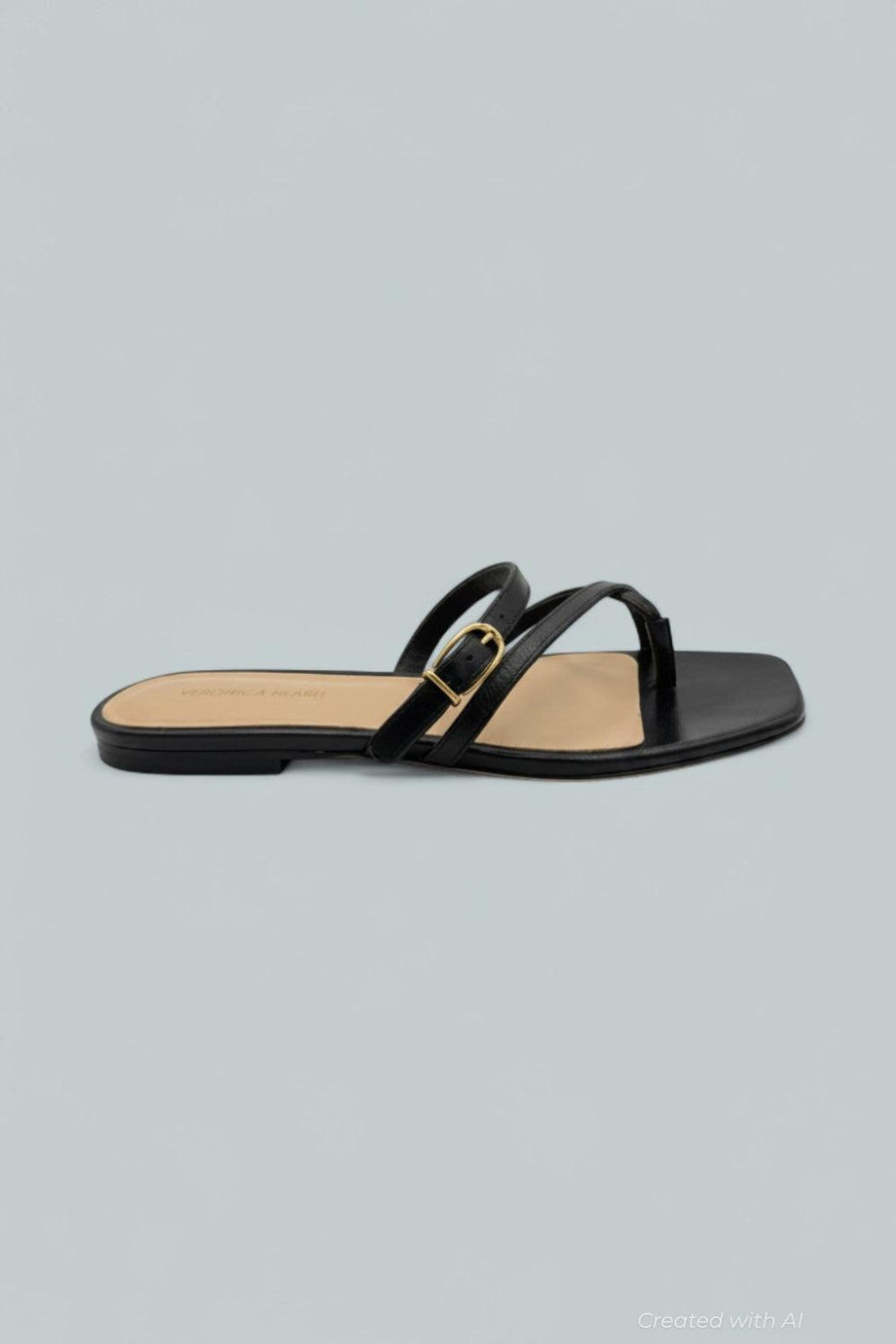 Women’s Marthe Slide Flat Sandals - Black - 5.5 - Sandals