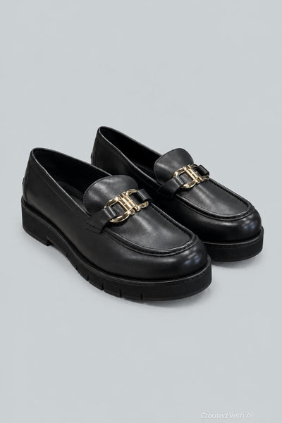 Women’s Maryan Gancini Lug Sole Loafers - Black - 11 - Loafers