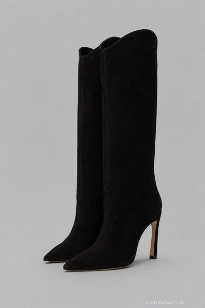 Women’s Maryana Sculpt Pointed Toe High Heel Boots - Black - Boots