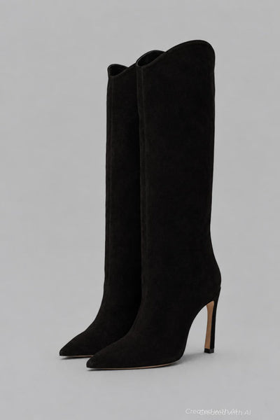Women’s Maryana Sculpt Pointed Toe High Heel Boots - Black - Boots