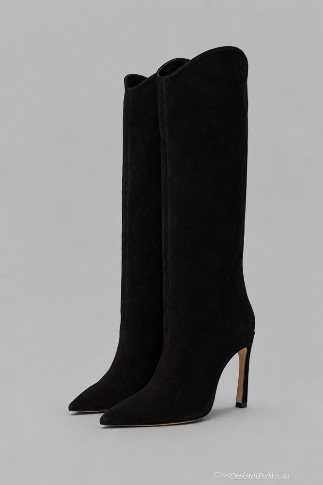 Women’s Maryana Sculpt Pointed Toe High Heel Boots - Black - Boots