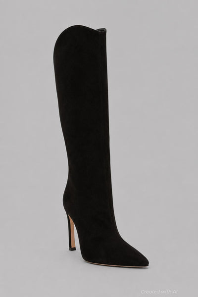 Women’s Maryana Sculpt Pointed Toe High Heel Boots - Black - 8.5 - Boots