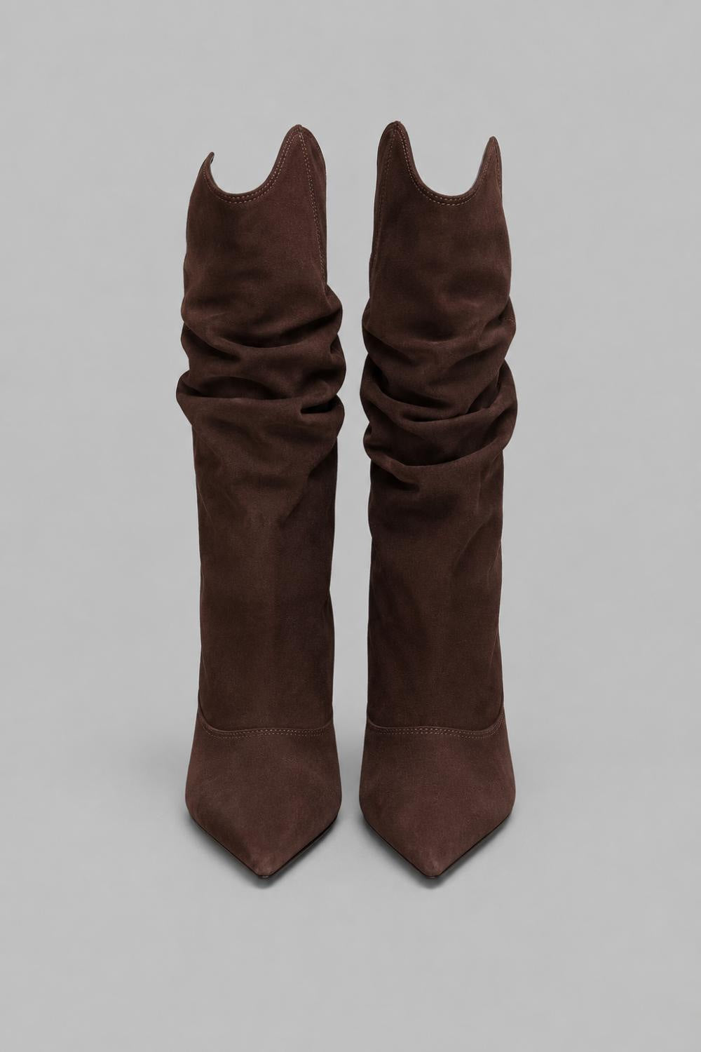 Women’s Maryana Slouch Nubuck Leather Ankle Boots - Root Brown - 7.5 - Boots