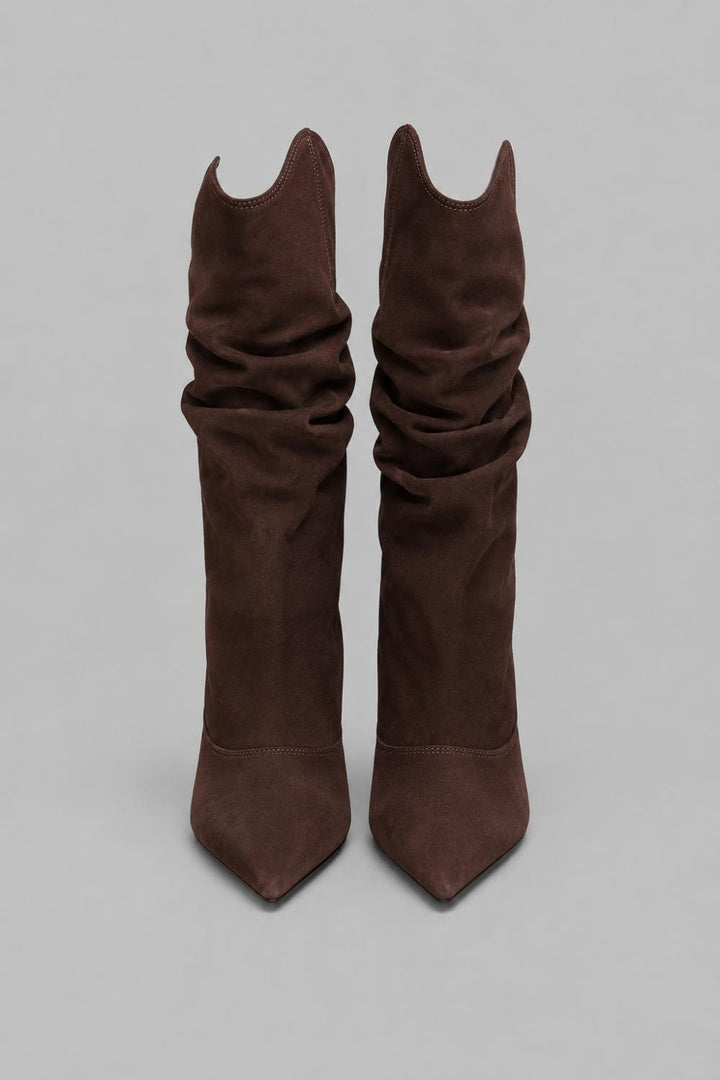 Women’s Maryana Slouch Nubuck Leather Ankle Boots - Root Brown - 7.5 - Boots
