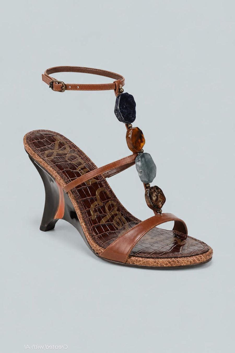 Women’s Massey Embellished Sandals - Rich Cognac - 7 - Sandal