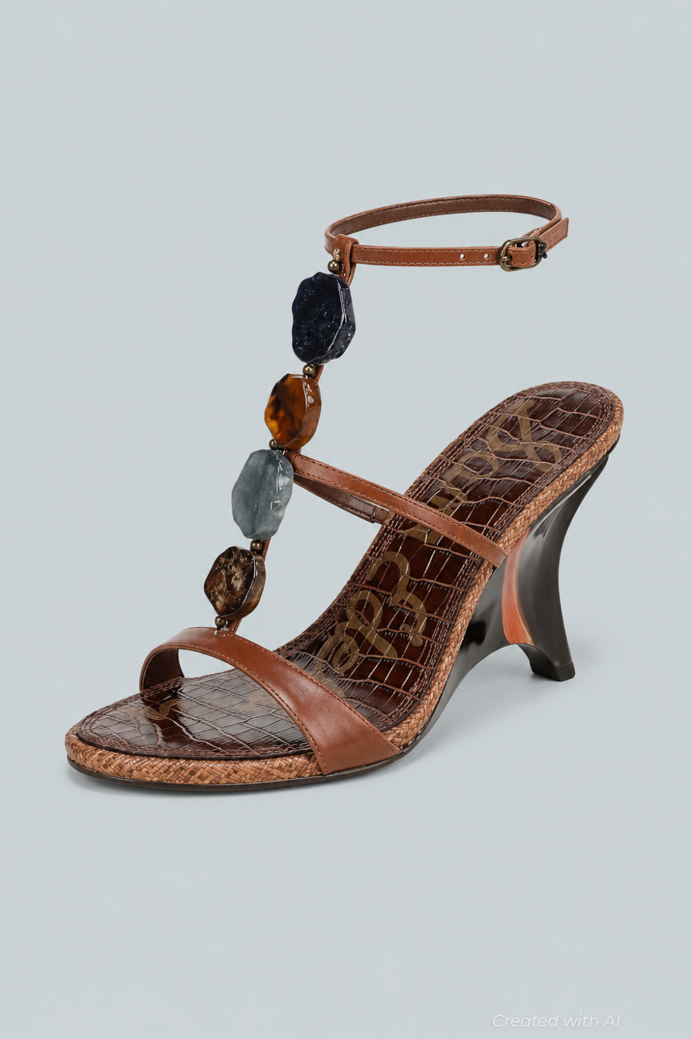 Women’s Massey Embellished Sandals - Rich Cognac - 7 - Sandal