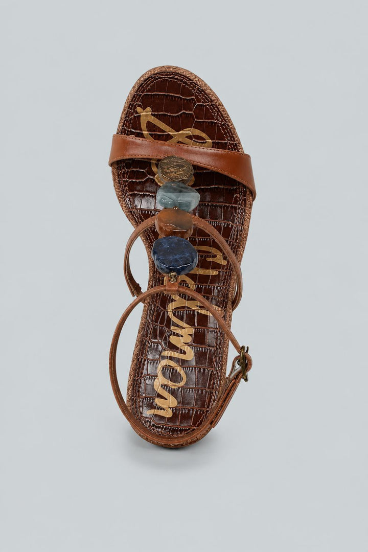 Women’s Massey Embellished Sandals - Rich Cognac - 7 - Sandal