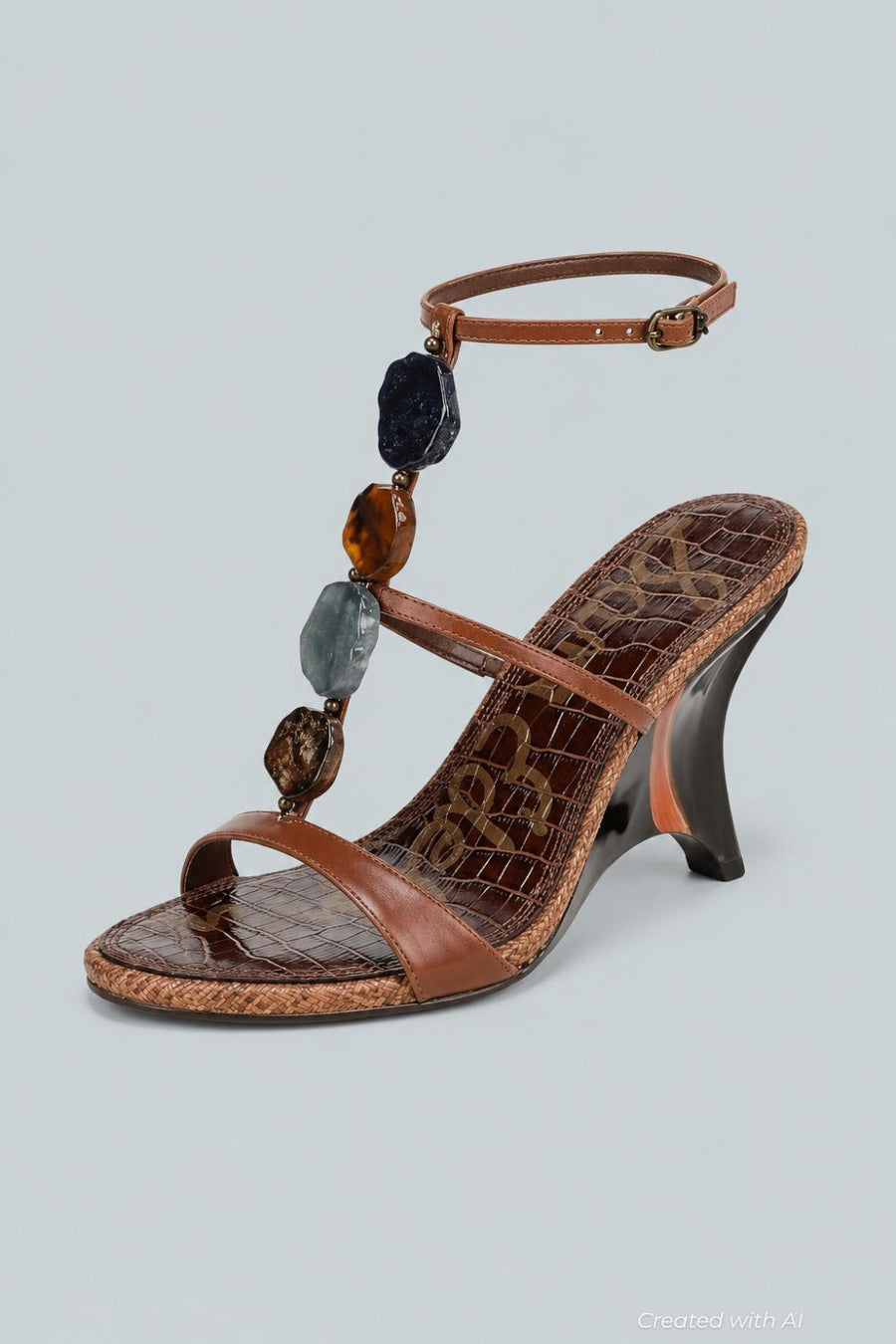 Women’s Massey Embellished Sandals - Rich Cognac - 7 - Sandal