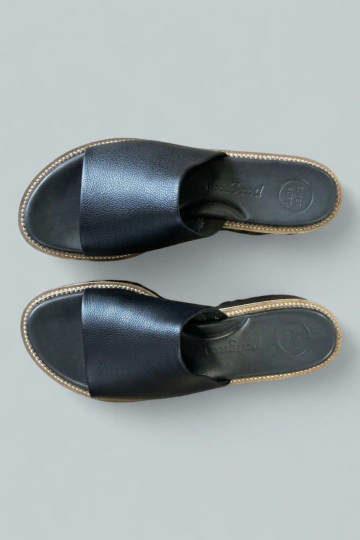 Women’s May Slide Sandals - Black Leather - Sandal