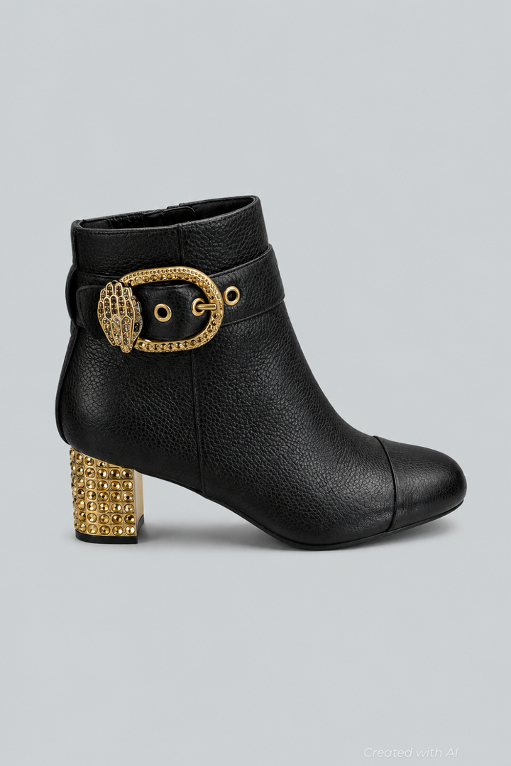 Women’s Mayfair Eagle Head Ankle Boots - Black - 7 - Boots