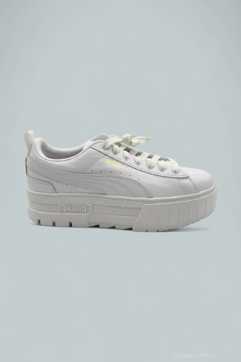 Women’s Mayze Classic Platform Low Top Sneakers - White/White - 10 - Sneaker