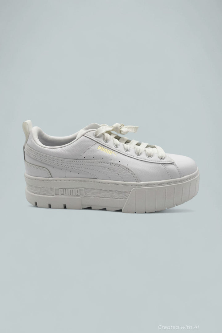 Women’s Mayze Classic Platform Low Top Sneakers - White/White - 10 - Sneaker