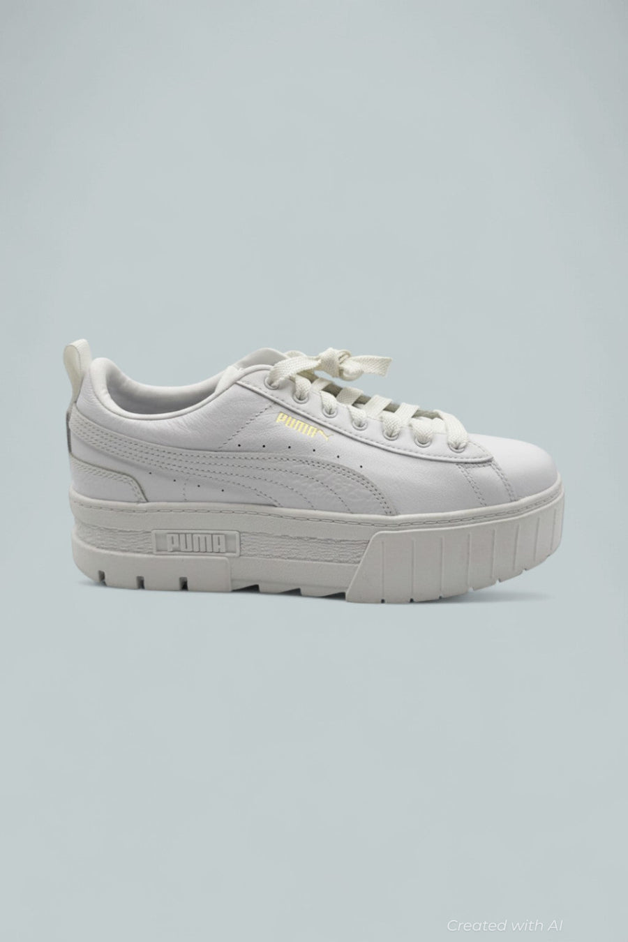 Women’s Mayze Classic Platform Low Top Sneakers - White/White - 10 - Sneaker