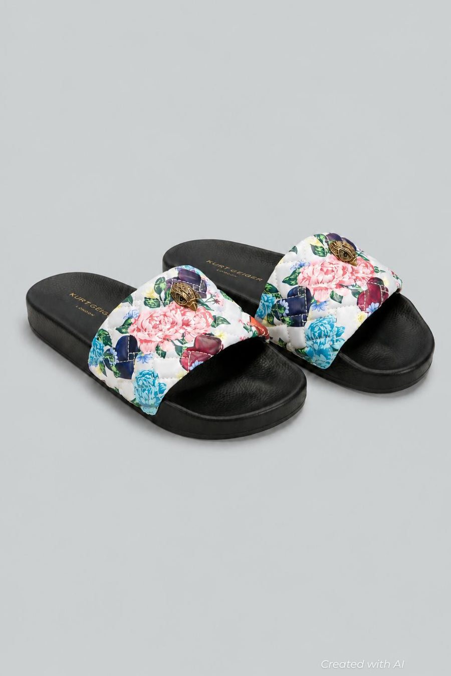 Women’s Meena Eagle Poolslide Sandals - Charcoal - 10 - Sandal