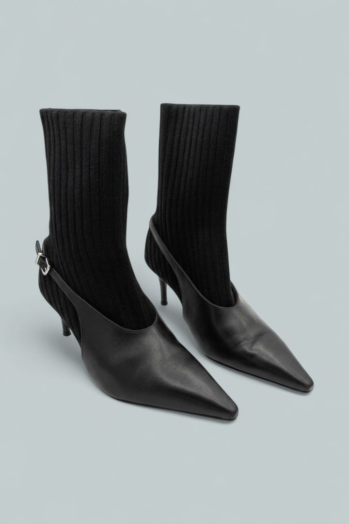 Women’s Mercer Sock Slingback Booties - Black - Bootie
