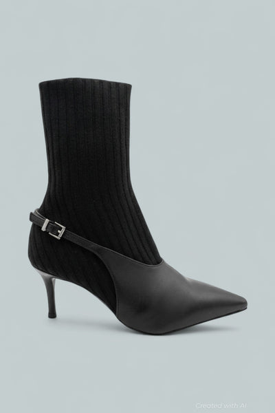 Women’s Mercer Sock Slingback Booties - Black - US 9 - Boot