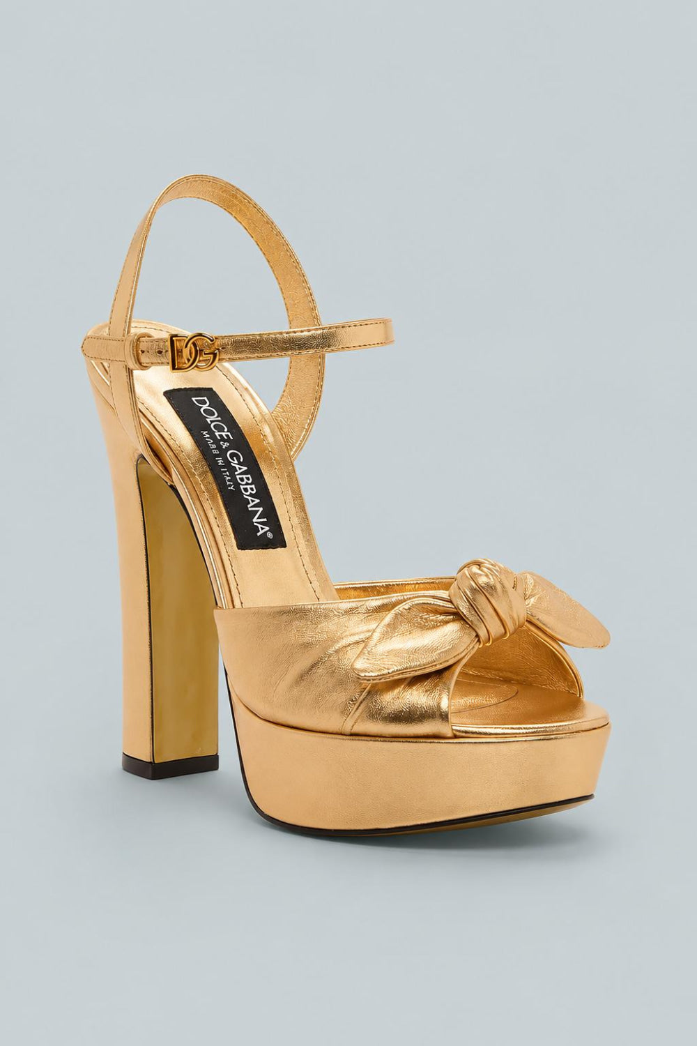 Women’s Metallic Knot Platform Sandals - Gold - 6 US / 36 EU - Sandals
