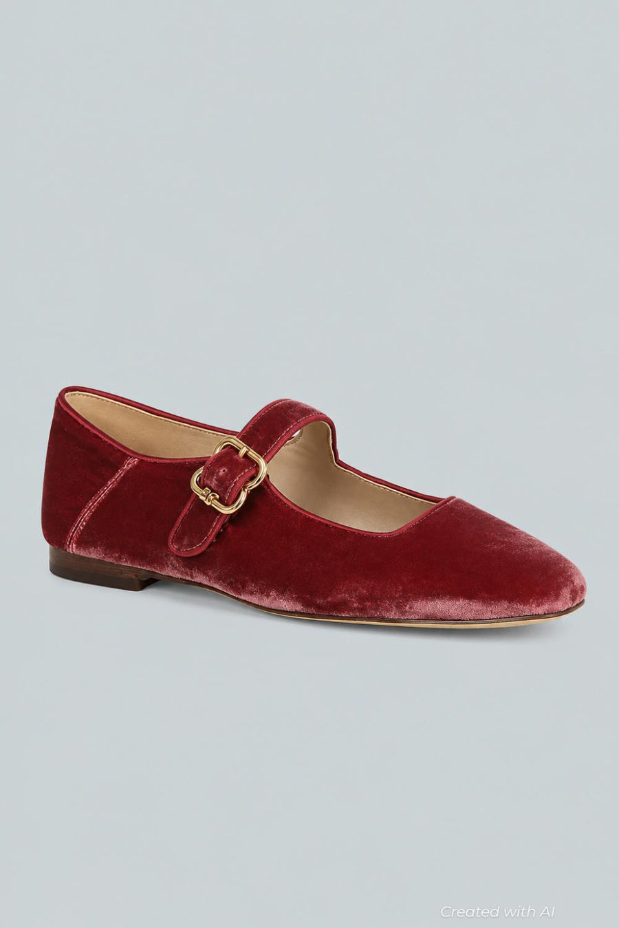 Women’s Michaela Buckled Flats - Raspberry Mauve - 6.5 - Mary Jane