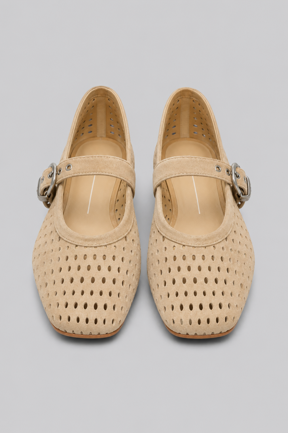 Women’s Mikel Ballet Flats - Camel Perforated - 7.5 - Flats