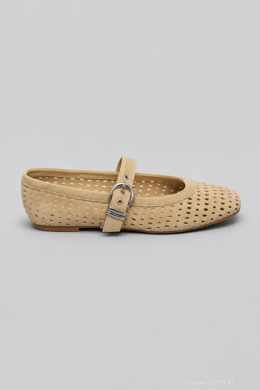 Women’s Mikel Ballet Flats - Camel Perforated - 7.5 - Flats
