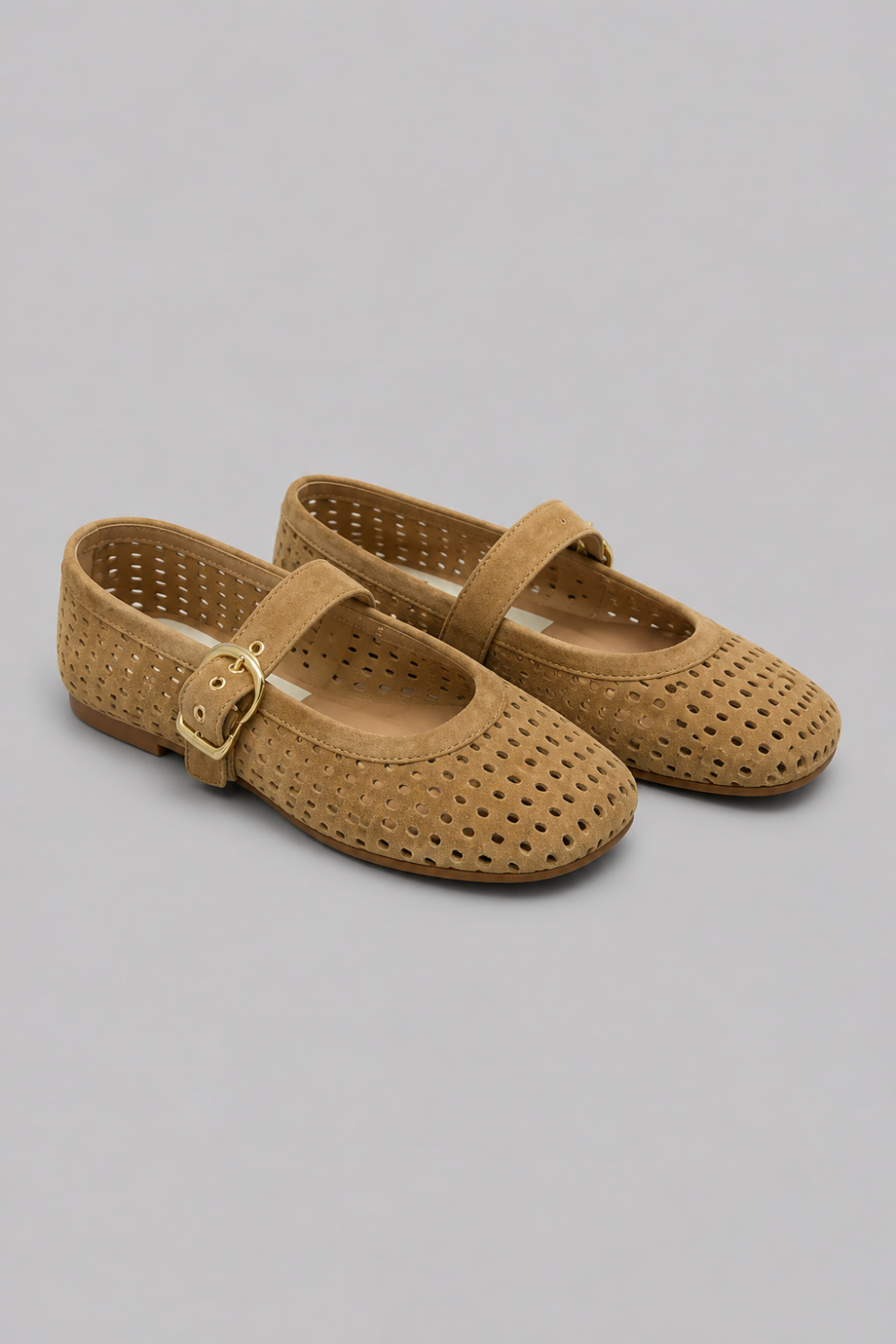 Women’s Mikel Ballet Flats - Light Brown Perforated - Flats