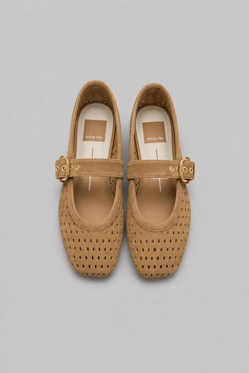 Women’s Mikel Ballet Flats - Light Brown Perforated - Flats