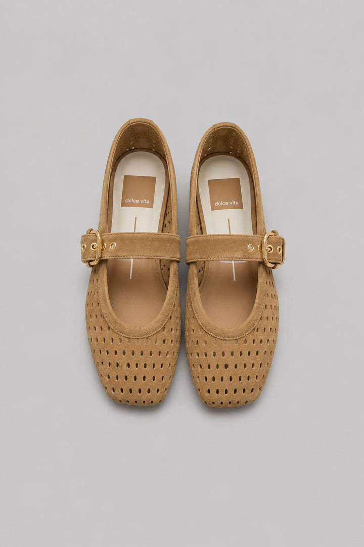 Women’s Mikel Ballet Flats - Light Brown Perforated - Flats