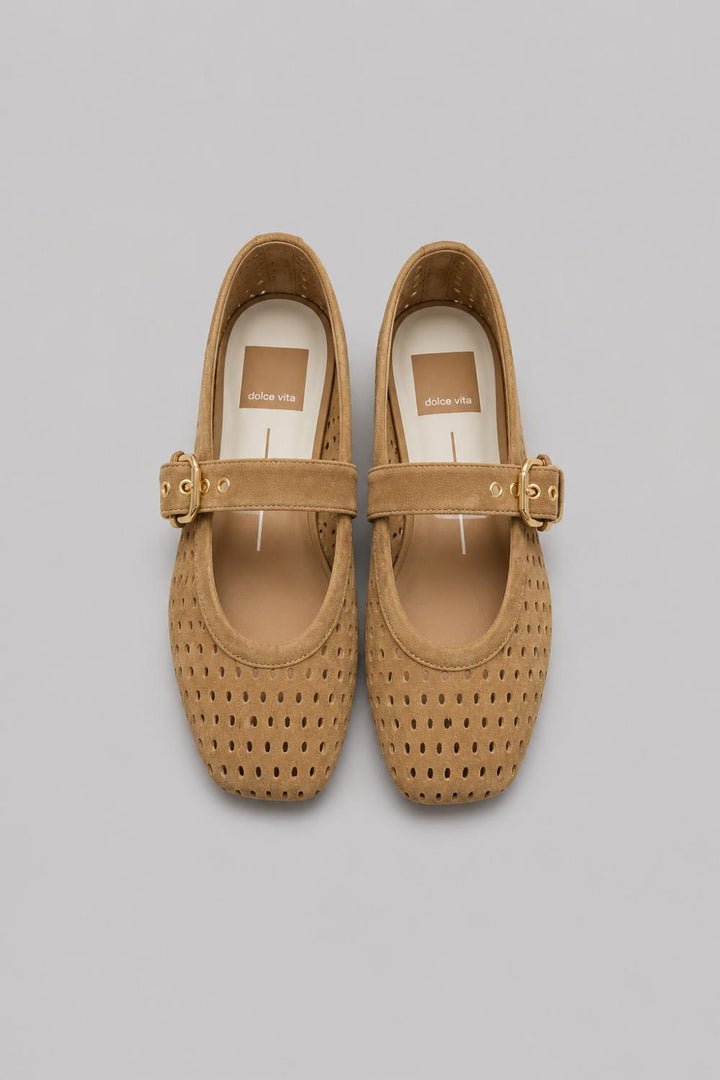 Women’s Mikel Ballet Flats - Light Brown Perforated - Flats