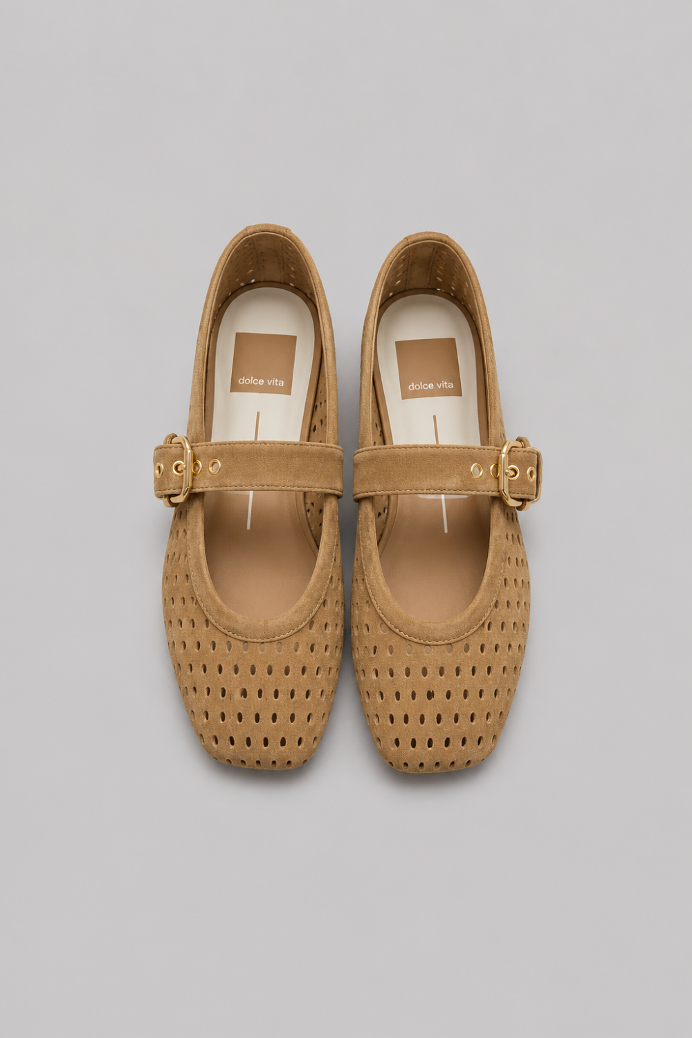 Women’s Mikel Ballet Flats - Light Brown Perforated - Flats