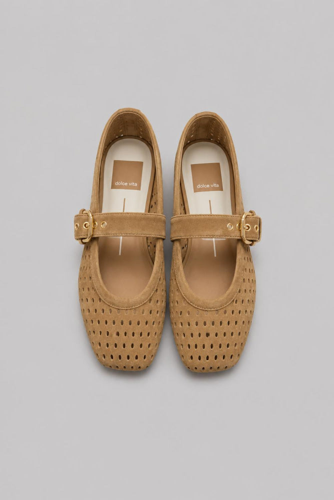 Women’s Mikel Ballet Flats - Light Brown Perforated - Flats