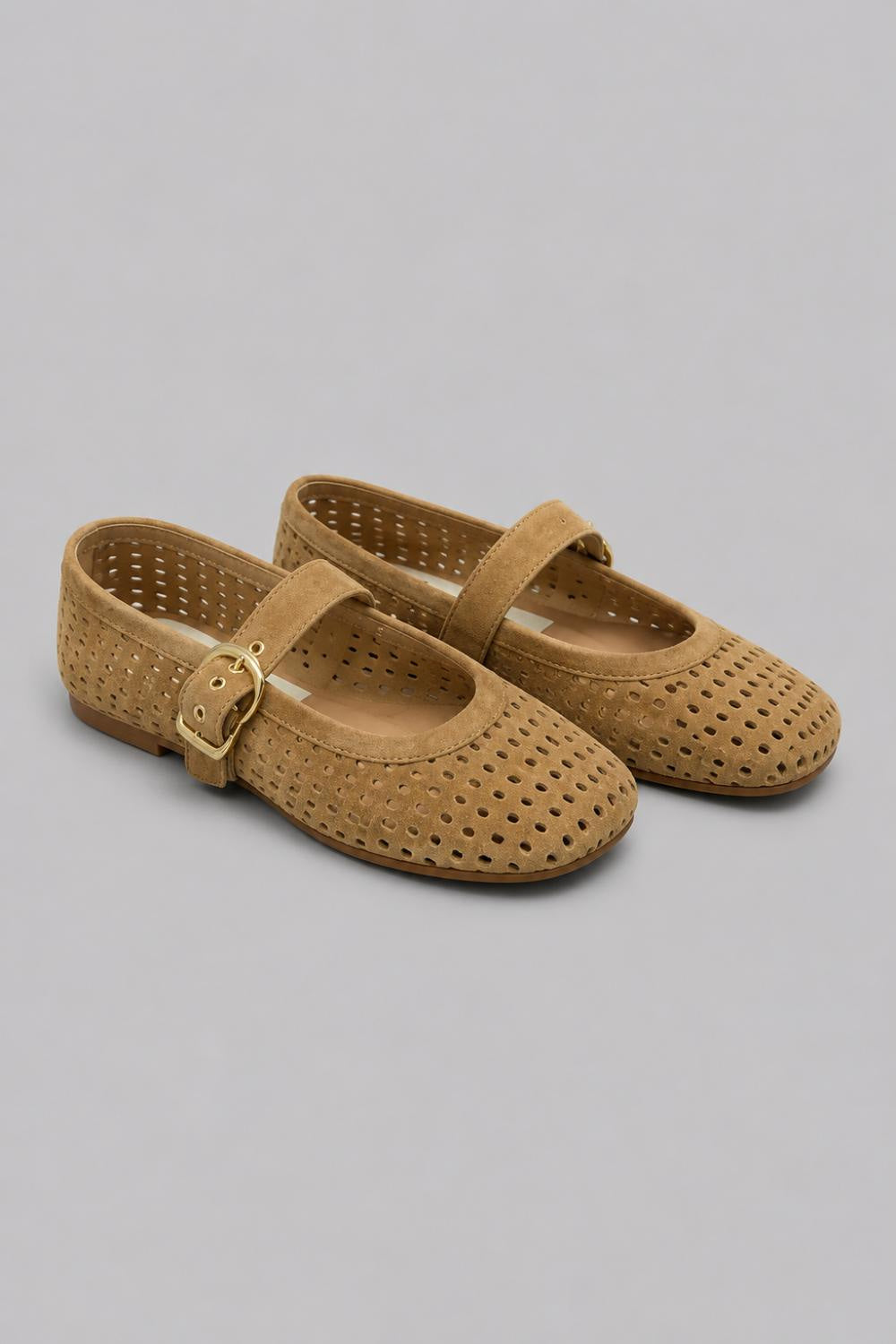 Women’s Mikel Ballet Flats - Light Brown Perforated - Flats