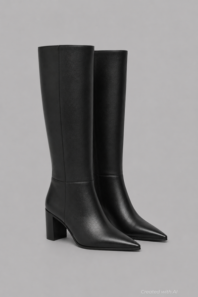 Women’s Mikki Up Block Heel Boots - Black - Boots