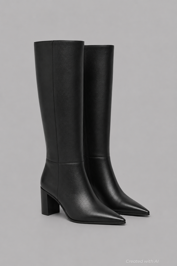 Women’s Mikki Up Block Heel Boots - Black - Boots