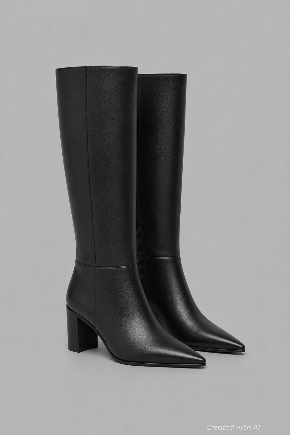 Women’s Mikki Up Block Heel Boots - Black - Boots