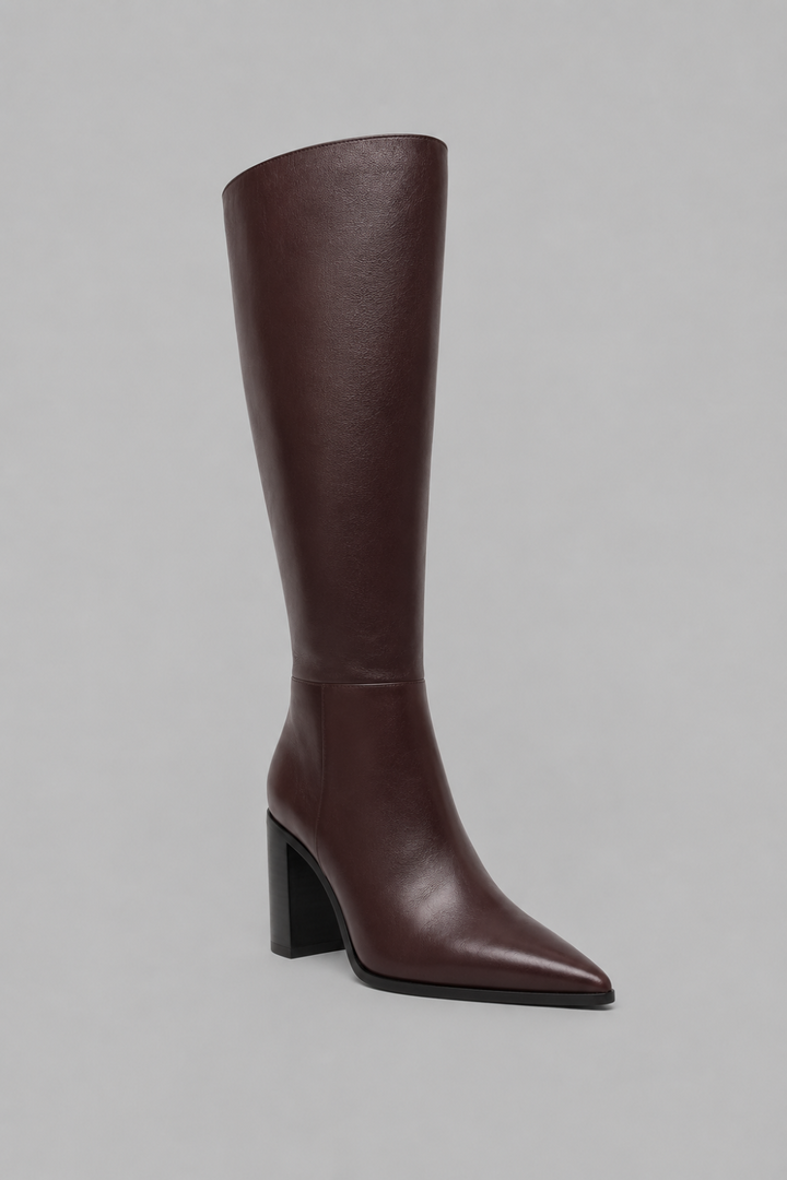 Women’s Mikki Up Block Heel Boots - Dark Chocolate - 7.5 - Boots