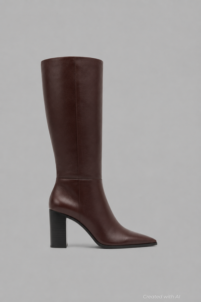 Women’s Mikki Up Block Heel Boots - Dark Chocolate - 7.5 - Boots