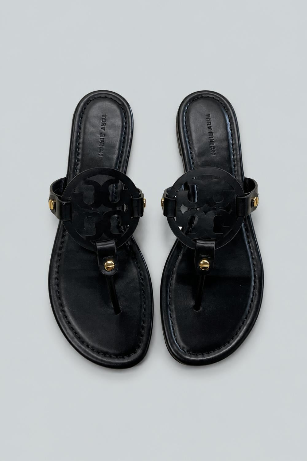Women’s Miller Sandals - Black Leather - 7.5 - Sandal