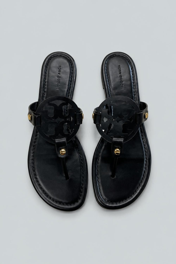 Women’s Miller Sandals - Black Leather - 7.5 - Sandal