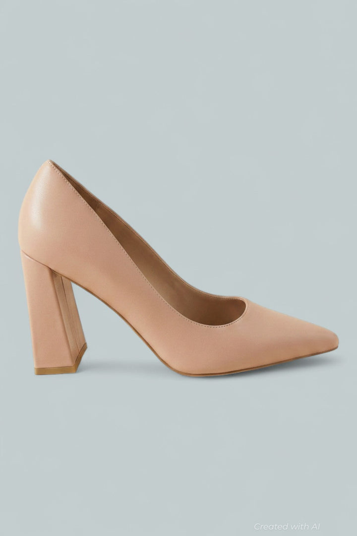 Women’s Minny Pointed Pumps - Light Natural - 9 - Stiletto