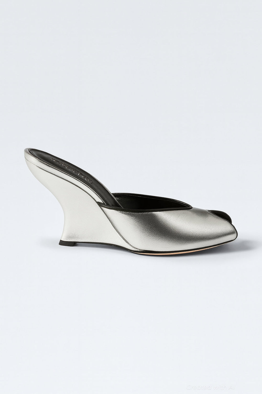 Women’s Mirabel Wedge Pumps - Silver/Black - 8 - Heels
